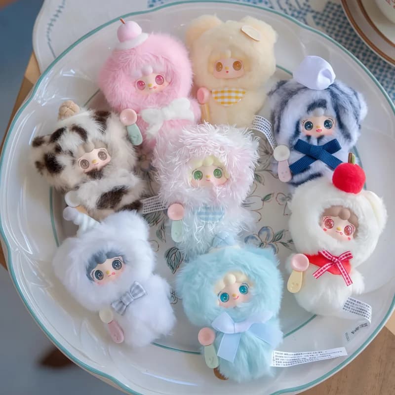 Yooki Just A Bite Series Blind Box Mini Peluche Morbido Ciondolo Giocattolo alla Moda Statuetta Carina Portachiavi Bambole Decorazione Scrivania Regalo Ragazza