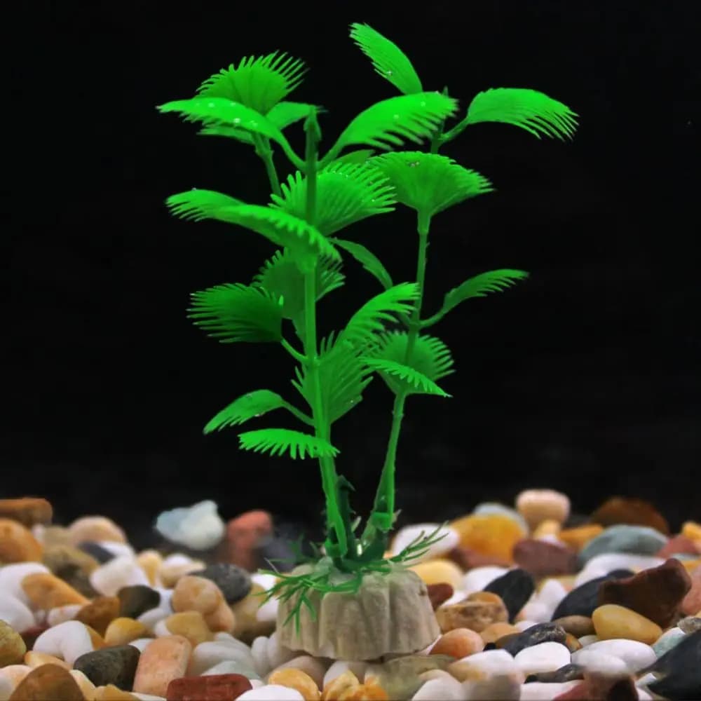 Piante subacquee artificiali decorative Acquario in plastica realistico Alghe marine 10 cm Simulazione Pianta acquatica finta Paesaggistica