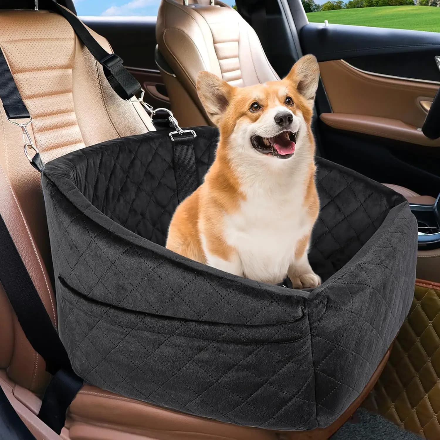 Popolare tappetino per auto per cani e gatti, tappetino per sedili, rimovibile, lavabile, per cani di piccola taglia media, cuccia per animali domestici, nido da viaggio, seggiolino di sicurezza per uscire