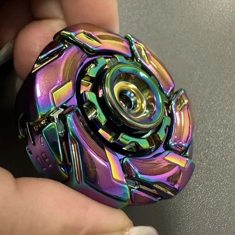 Fidget Spinner Meccanico in Lega Anti-Ansia, Gadget EDC Portatile da Scrivania per Adulti, Regalo di Compleanno