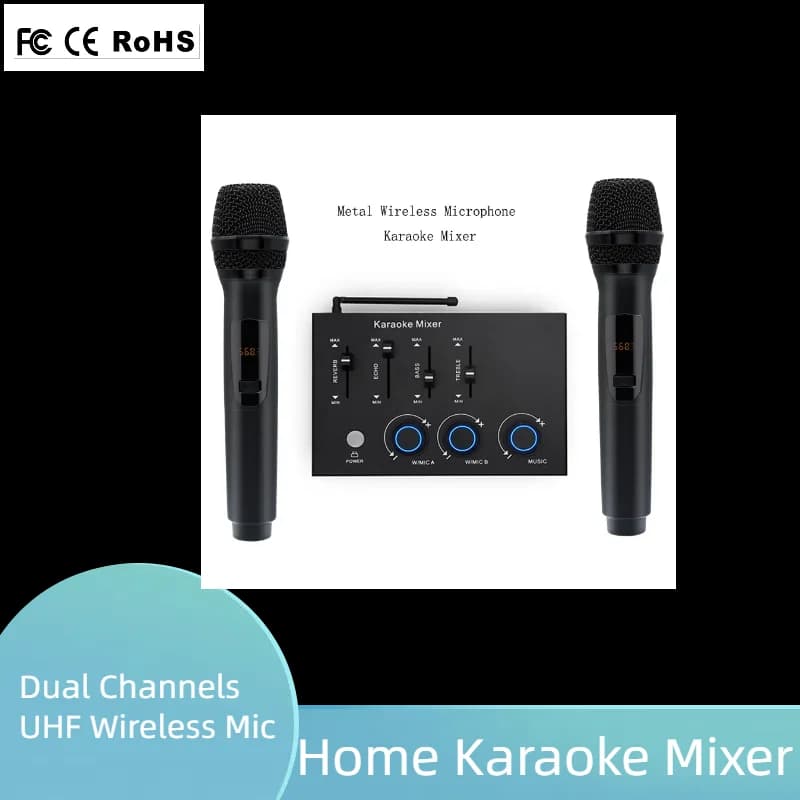 HD Echo ottico Taglio vocale Home Theater Microfono wireless UHF portatile Sistema mixer karaoke Ricevitore per Smart TV PC Soundbar