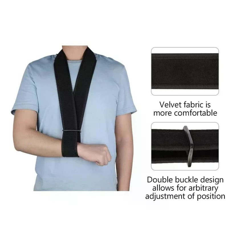 Imbracatura da braccio traspirante Cinghia di supporto per braccio regolabile Immobilizzatore per infortuni Spalla Gomito Lussazione del polso Cintura per frattura