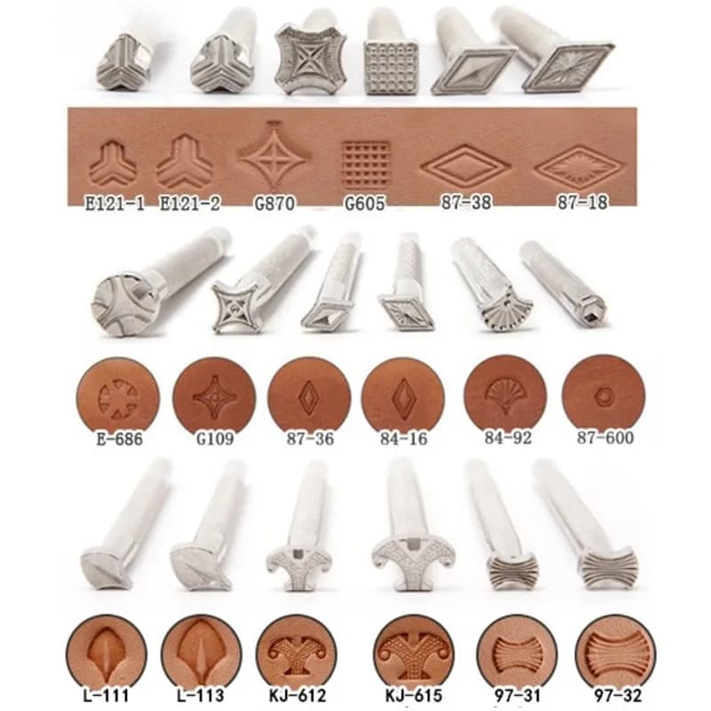 new style Leather Stamping Tools Kit, Leather Stamps for DIY Craft, Embossing Tooling Stamps Set Leathercraft Hot Stamping Foil