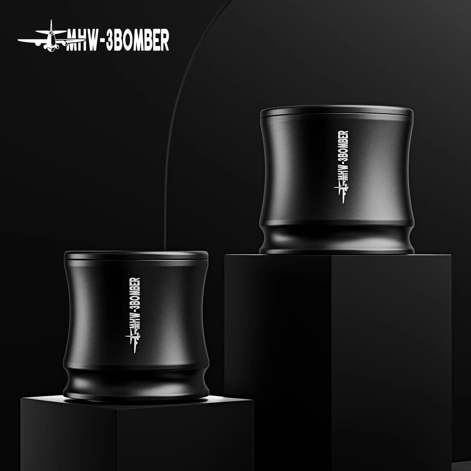 MHW-3BOMBER Espresso Shaker Funnel Coffee Dosing Funnel with Lid Grinder Dosing Tool Aluminum Alloy Barista Distribution Tool