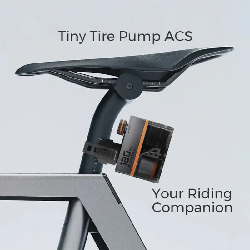 FLEXTAIL Nuova Pompa per Pneumatici Bici di 2a Generazione con Luce Posteriore, Gonfiatore ad Alta Pressione 120PSI