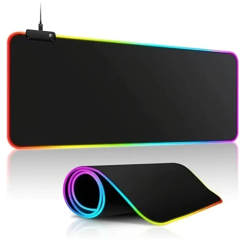 Tappetino per mouse con luce a LED Tappetino per tastiera RGB Tappetino per mouse con superficie colorata Tappetino per mouse impermeabile multi-dimensione per computer Gamer Esports