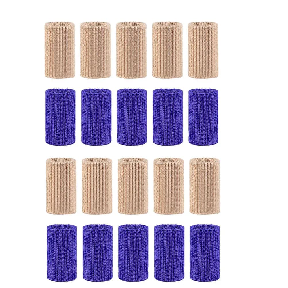 20 Pezzi Guanti in Nylon Elastici e Traspiranti per Dita, Protezioni per Basket, Pallavolo e Uso Atletico