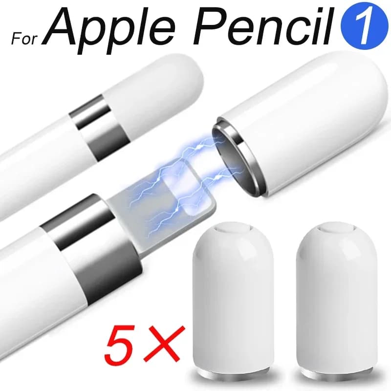 1-5PCS Cappucci protettivi per matita stilo magnetica per Apple Pencil 1 generazione Tappo per penna magnetica di ricambio per penna per tablet per Apple Pencil