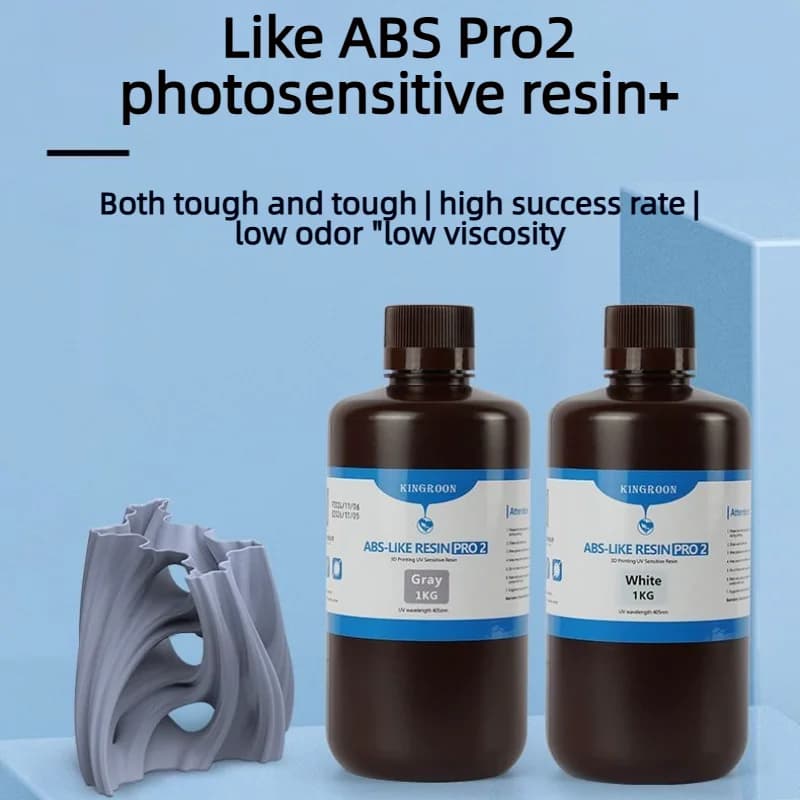 Resina Simil-ABS Pro2 da 1KG - Basso Odore Alta Precisione per Stampanti 3D LCD, Basso Tasso di Restringimento, Fotopolimero per Stampa 3D