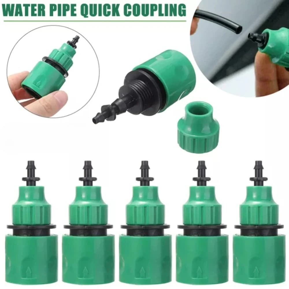 10 Pezzi Connettori Rapidi in Plastica per Tubi da Giardino 4/7mm-8/11mm, Adattatori per Irrigazione a Goccia