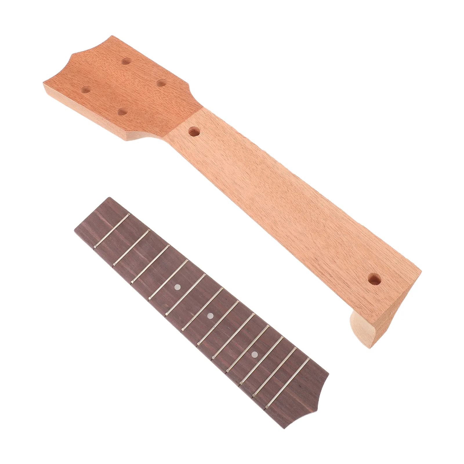 1Set Ukulele Neck Replacement 21 Inch Acoustic Fingerboard 12 Frets Folk Musical Instrument Parts DIY Repair Accessories