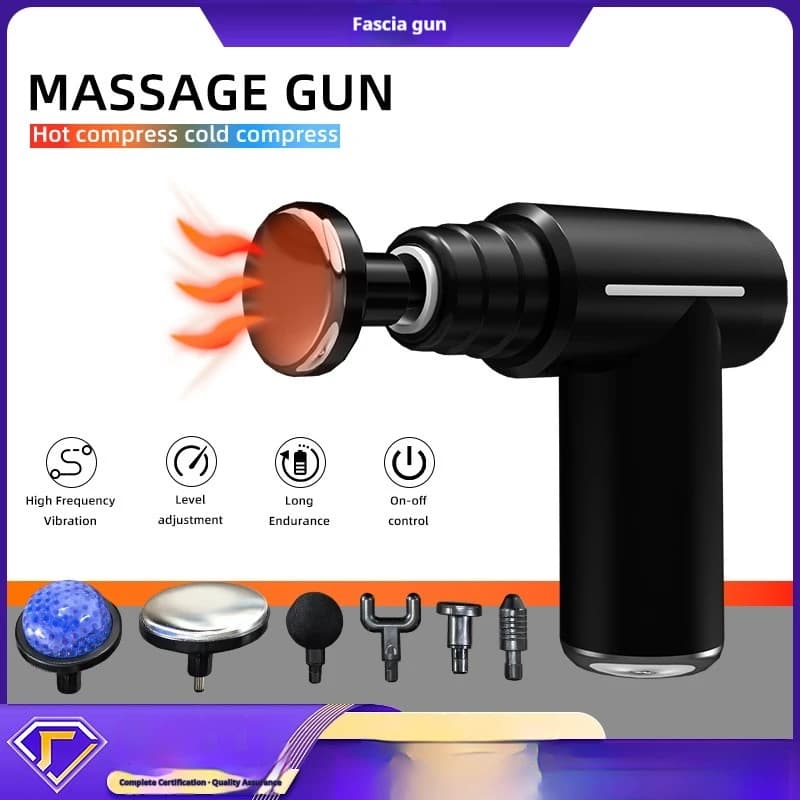 Dispositivo Multifunzionale per Massaggio a Caldo e Freddo, Mini Pistola per Massaggio Fasciale, Massaggiatore Portatile per Rilassamento Muscolare Profondo, per Casa e Palestra