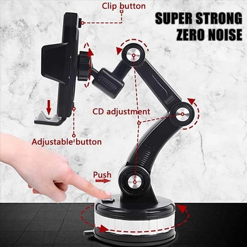 Supporto per telefono per auto M85K, supporto per telefono cellulare a ventosa, supporto universale per cruscotto/parabrezza/finestra