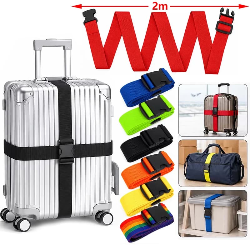 NEW Straight Shaped Luggage Straps for Suitcase,Luggage Belt with Adjustable Release Buckle Travel Accessory,Easily Identified
