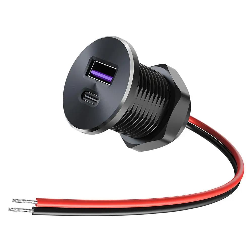 USB-C 18W USB-A Dual Car Charger Adapter for Car Charger Car accessories for DC 12V-24V systems
