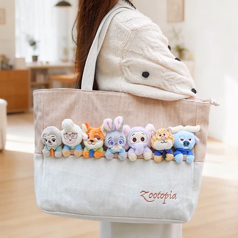 Disney Zootopia Merchandise Nuovo stile carino ed elegante borsa a tracolla in tela regalo di festa di compleanno per donne ragazze uso quotidiano