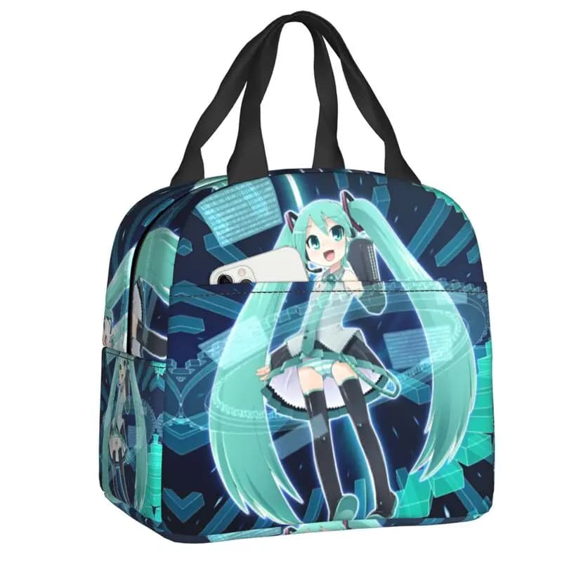 Borse termiche personalizzate H-Hatsunes per donna, Mikus Singer Music Cartoon Anime, riutilizzabili, termiche, per la scuola