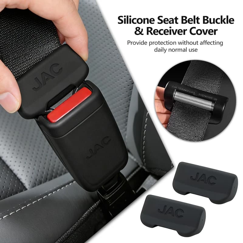 Silicone Car Safety Seat Belt Anti-Scratch Cover Button protective case For JAC S2 J3 Board Refine J5 J6 J7 J4 JS2 S3 JS3 J2 S5