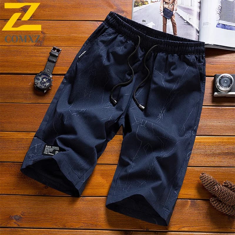 Quick Drying Running Fitness Shorts Breathable in Men's Silk Casual Strong Sizes Beach Surf Shorts Elastic Waist