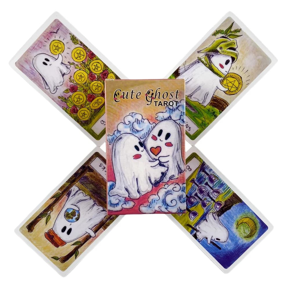 Simpatiche carte dei tarocchi fantasma Un mazzo da 78 Oracle English Visions Divination Edition Borad Playing Games