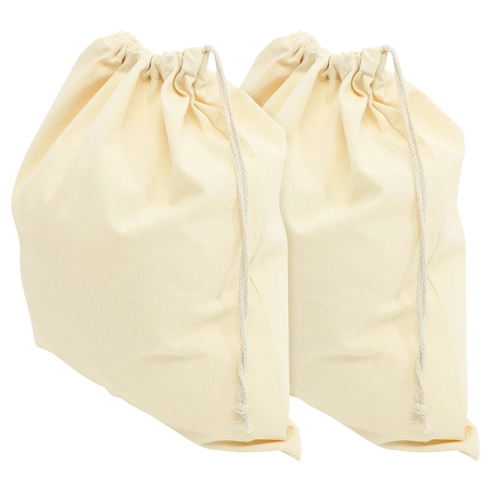 2 Bags Canvas in Tela with Coulisse, Sacchetti per Vesti di Sporchi, Organizer da Appendere alla Porta, Borsa di Viaggio Salvaspazio, Lavabile per Casa