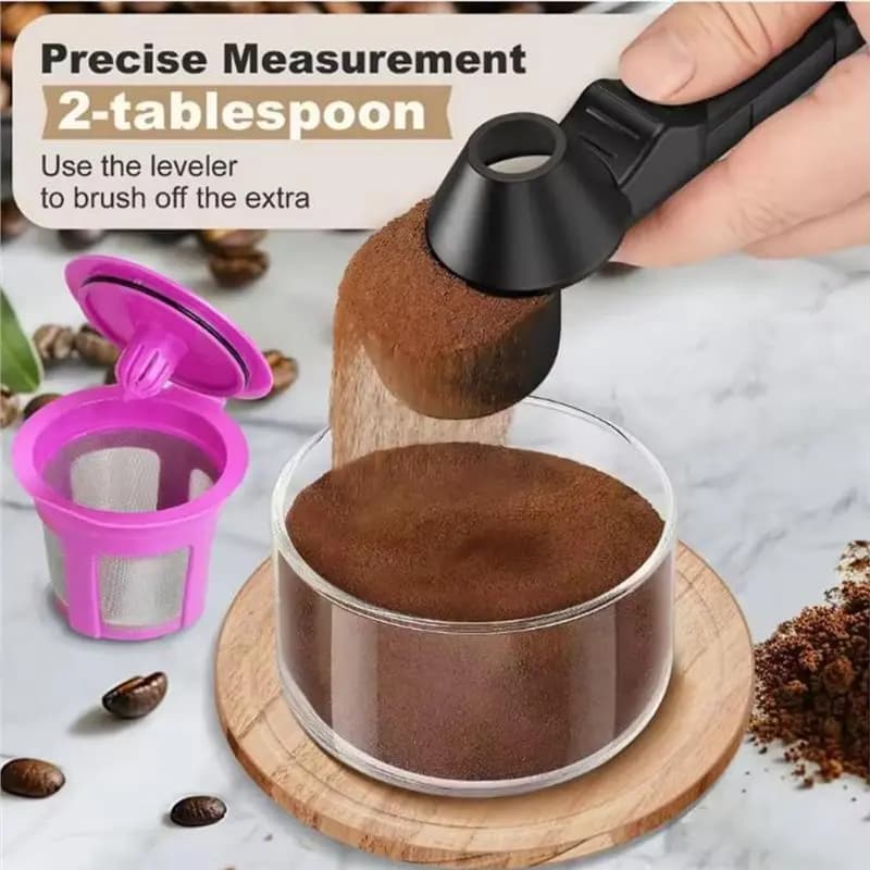 N96R Home For Coffee Brewing Multifunctional For Coffee Measuring Scoop With Funnel And Hook For Coffee Grounds, Protein Powder