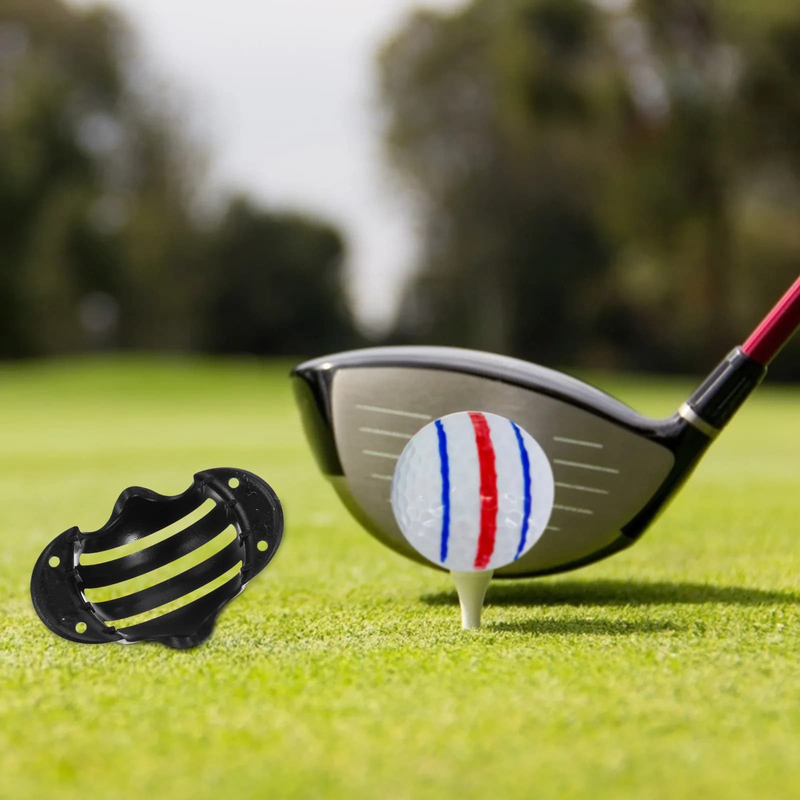 Set di 5 Marcatori per Palline da Golf, Strumento Leggero e Compatto, Trasparente, Accessorio per l'Allineamento delle Palline