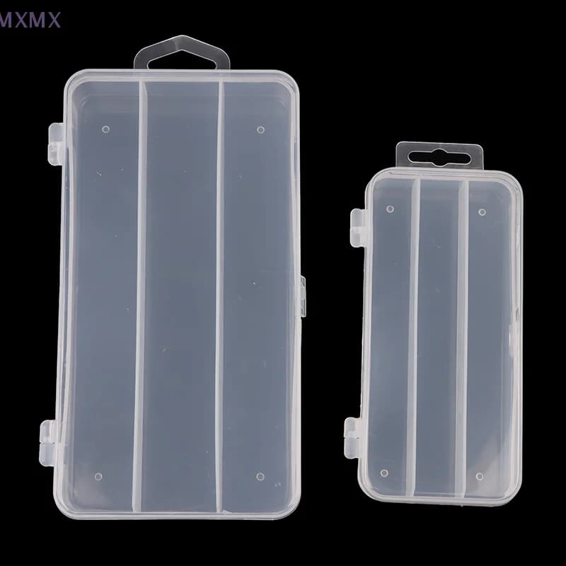 3 Grid Mini Fishing equipment box 13 cm 17 cm Clear plastic bait container Minnow Matita Esca Hook Esca Esca bait case Organizer