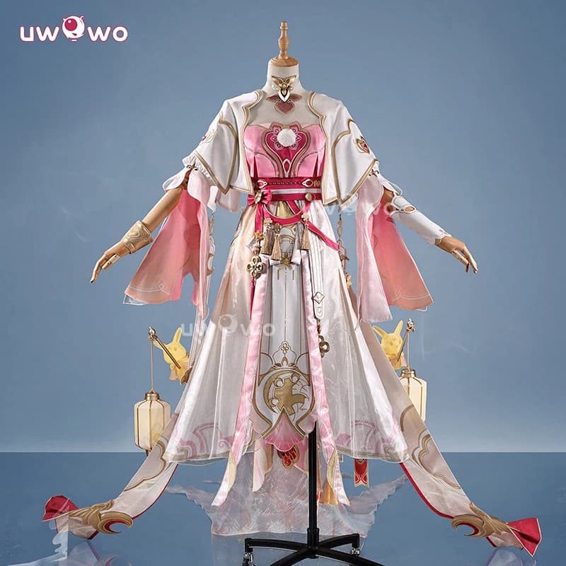 UWOWO Elysia Cosplay Collab Series: Costume Cosplay della Nuova Skin di Elysia dal Gioco Honkai Impact 3, Taglie S-2XL, per Halloween