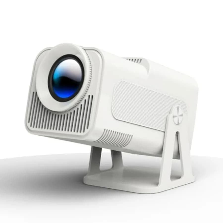 Mini Proiettore Portatile 1080P con WiFi e Bluetooth, Supporto 4K, Correzione Automatica Keystone, Controllo Vocale, Proiettore Smart Compatto per Casa