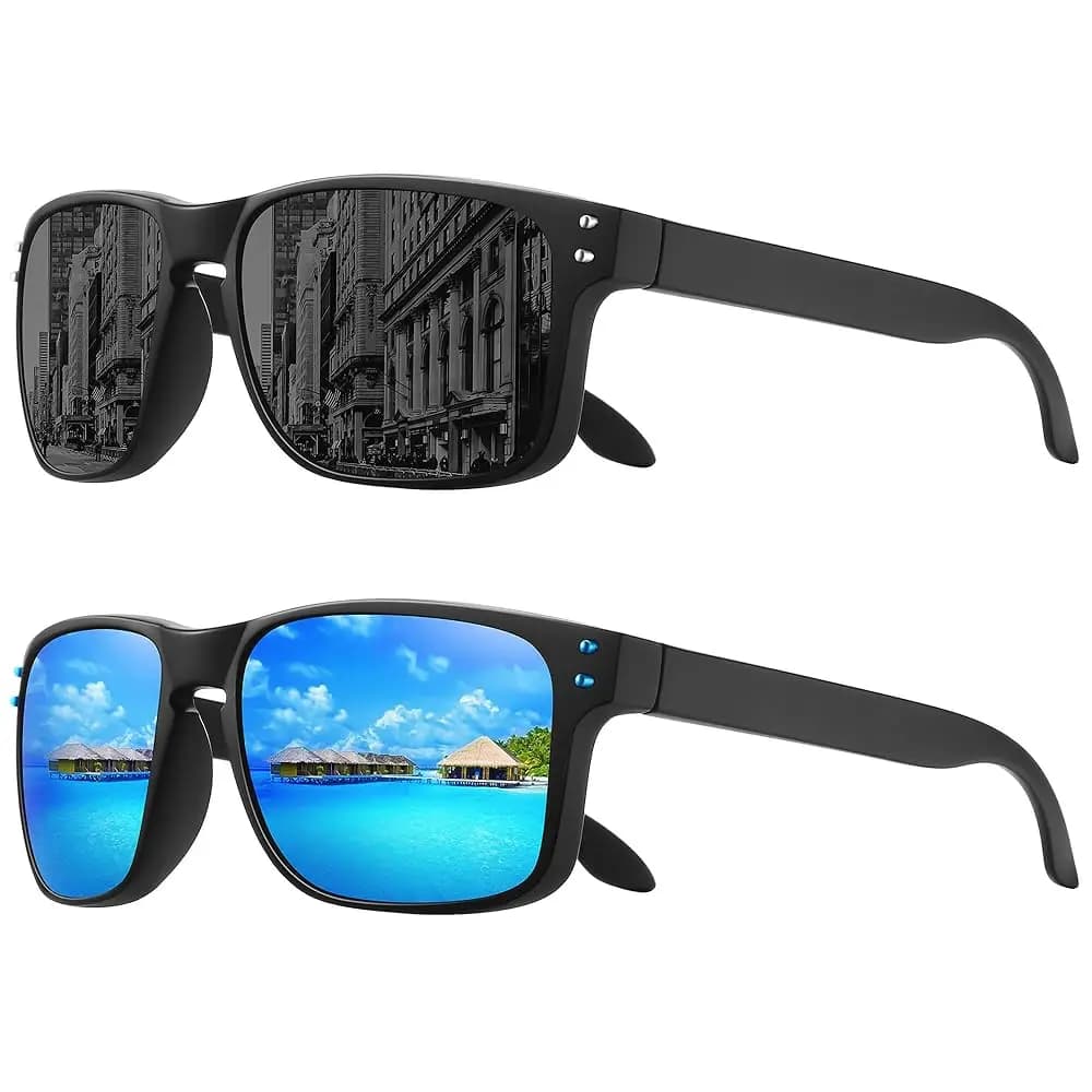 WOWSUN HD Occhiali da sole polarizzati uomo donna Outdoor Tempo libero Escursionismo Viaggi UV400 occhiali da golf pesca occhiali da guida festa