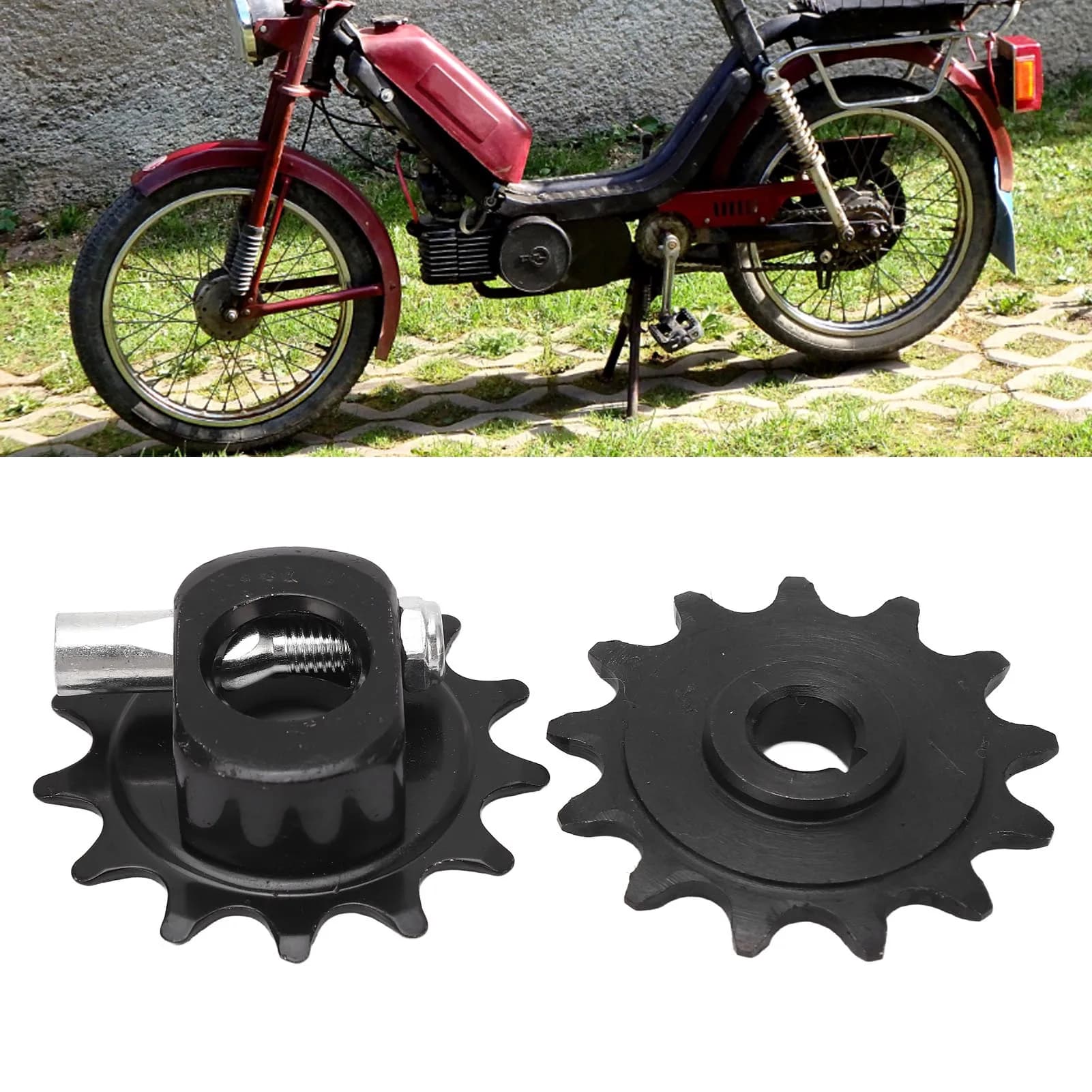 Pignone del motore del motoriduttore della ruota dentata della catena della ruota dentata della catena 13T 410 per bici e Scooter