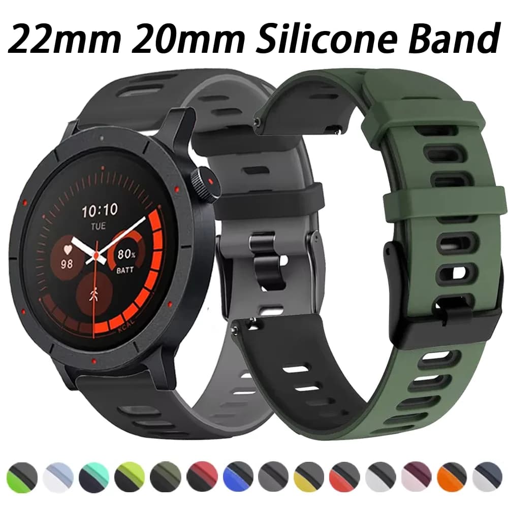 Cinturino in Silicone da 22mm 20mm per Suunto Vertical 2 1/Run/Ocean/Race S-2-1/9 Peak, Bracciale per COROS PACE 4-3/APEX 4 2 Pro