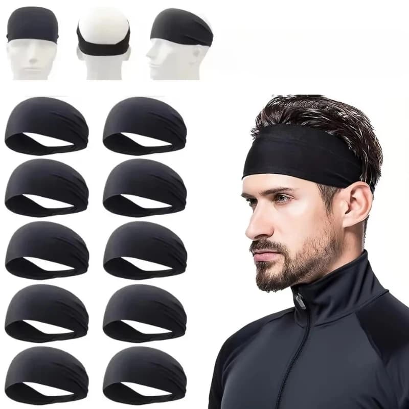1/2/3 Pezzi Fascia Sportiva Assorbi-Sudore per Fitness, Tennis, Yoga, Basket, Corsa