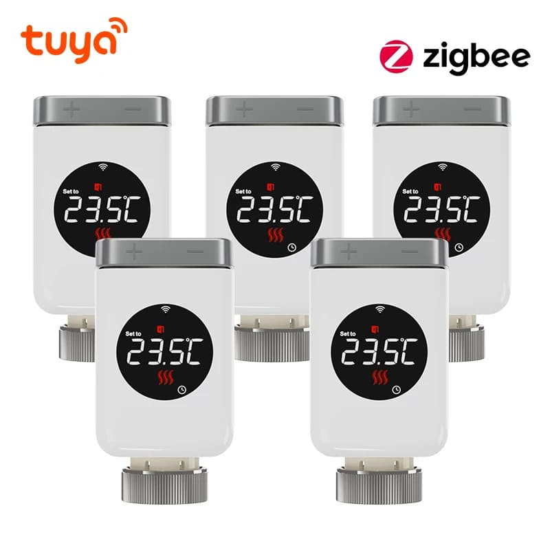 Tuya Smart ZigBee/Wifi Termostato Valvola Del Radiatore Attuatore Zigbee TRV Valvola Termostatica Regolatore di Temperatura Alexa Google Casa