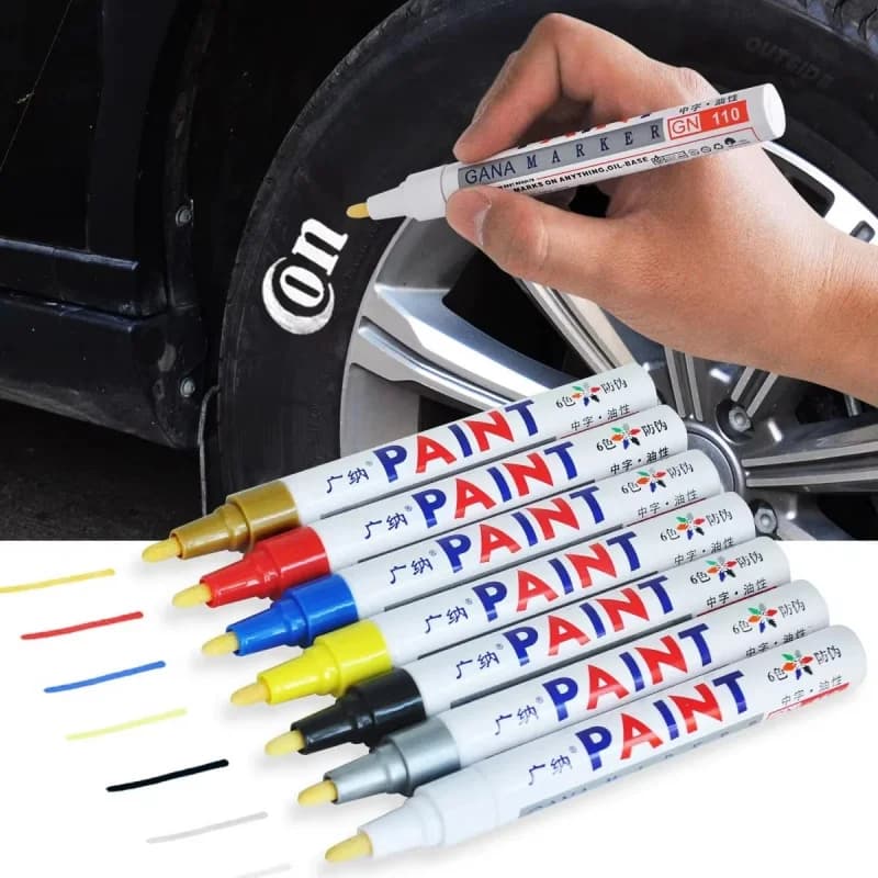 1Pc Oily Painting Pen for Cars Waterproof Permanent Graffiti Retouching Pen for Tires Tyre tread pen for rubber tires for metal bike car