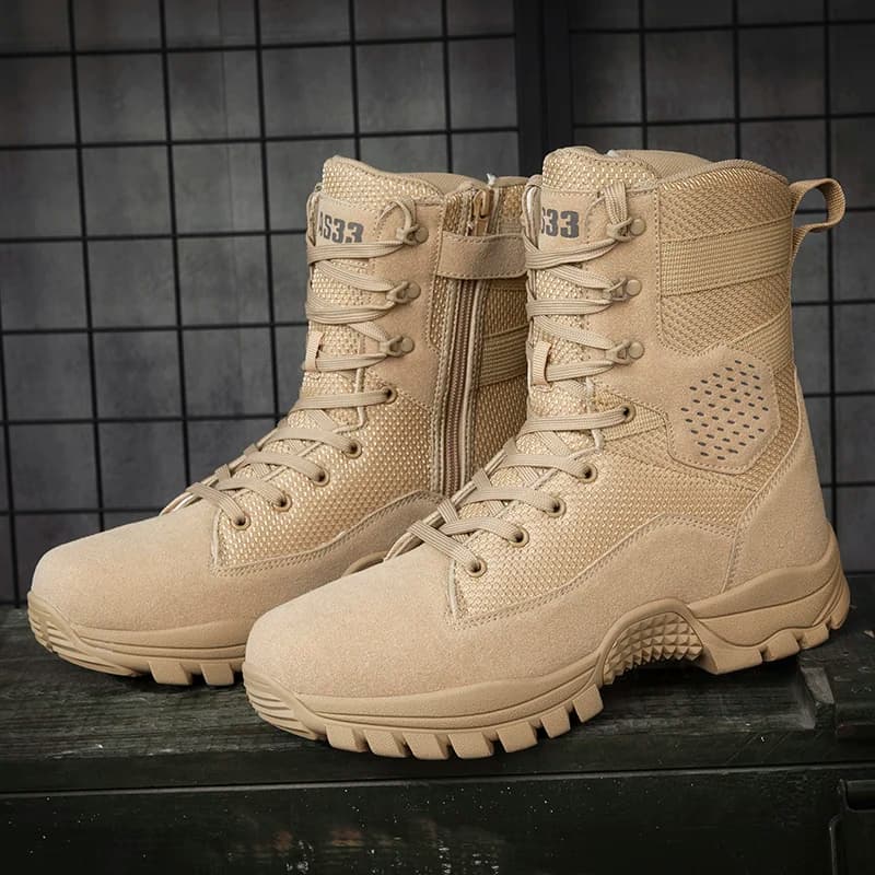 Men's new plus size high top outdoor boots, hiking and mountaineering shoes