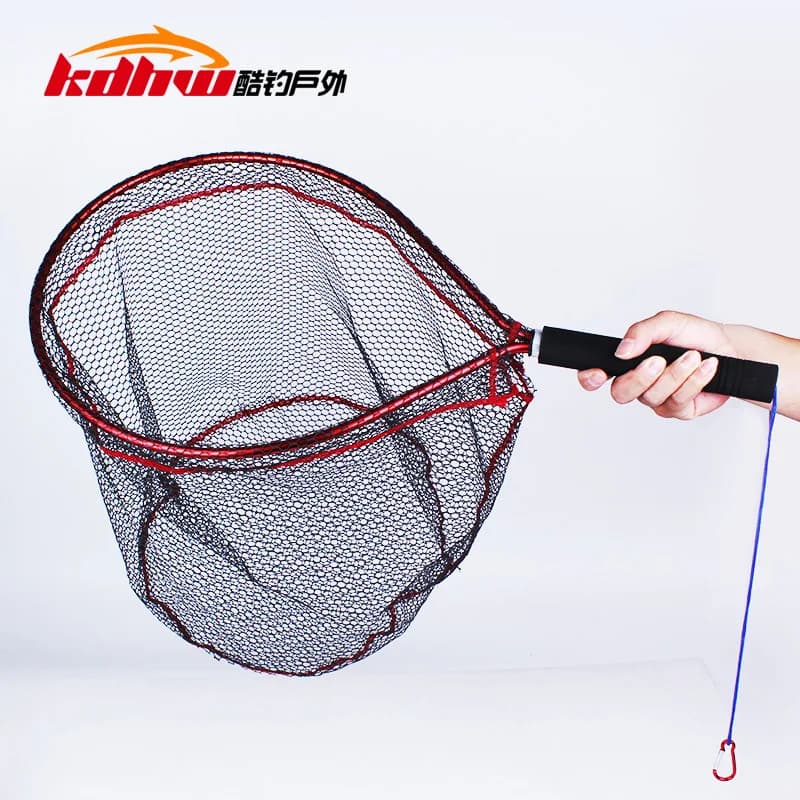 Attrezzatura per carpa Net Cast Keepnet Maglia di atterraggio Reti a rete di mare Attrezzi per telaio di merci Attrezzi in gomma d'acqua dolce Filo a tre pareti Farfalla