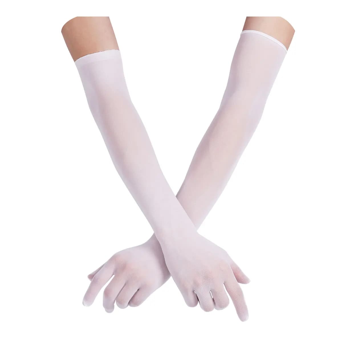 1 Paio di Guanti da Ciclismo Outdoor, Guanti Lunghi Sexy per Uomo e Donna, Guanti Morbidi a Dita Intere per Protezione Solare