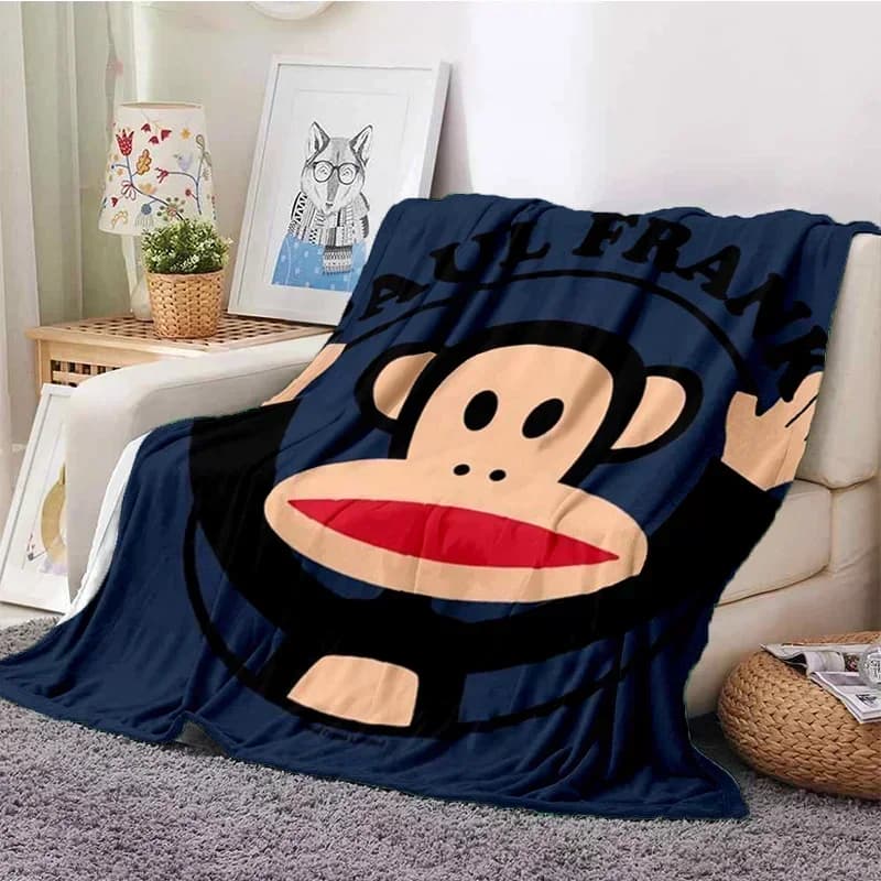 P-Paul Frank flanella soggiorno, camera da letto, divano letto, picnic per bambini, calore, comfort, coperta portatile, regalo di compleanno r2