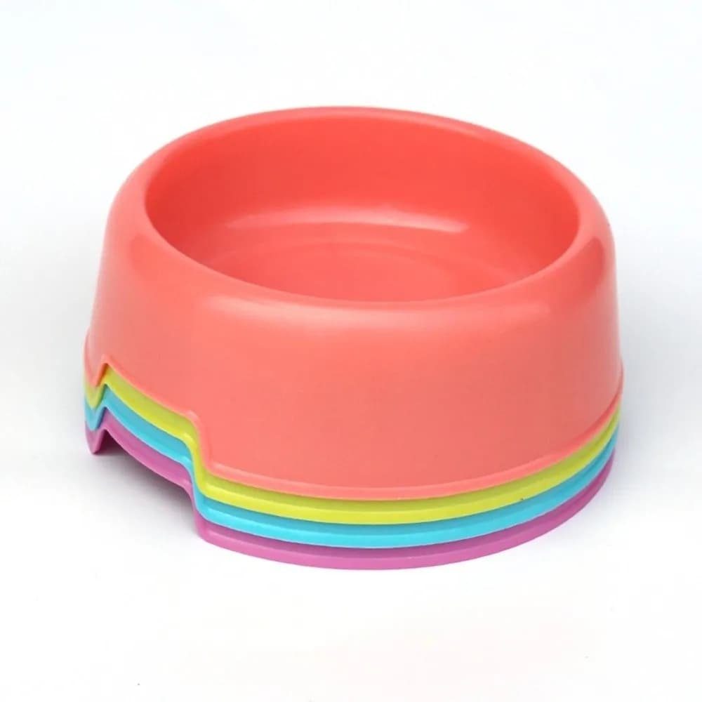 New Round Shape Cat Bowl Non-slip Anti-Fall Flip Cat Plates Plastic Pet Food Dish Pet Feeding
