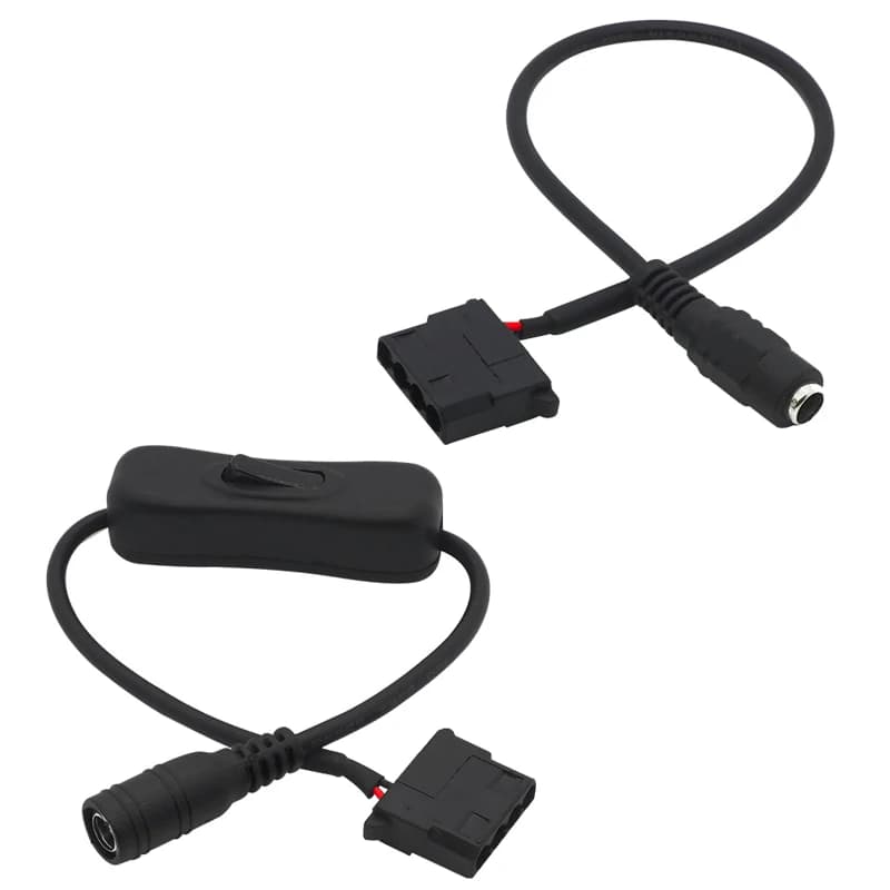 1/3/5PCS DC 5521 to Molex 4 Pin Power Supply Adapter Cable with for Computer Fan Surveillance Cameras Routers 28CM