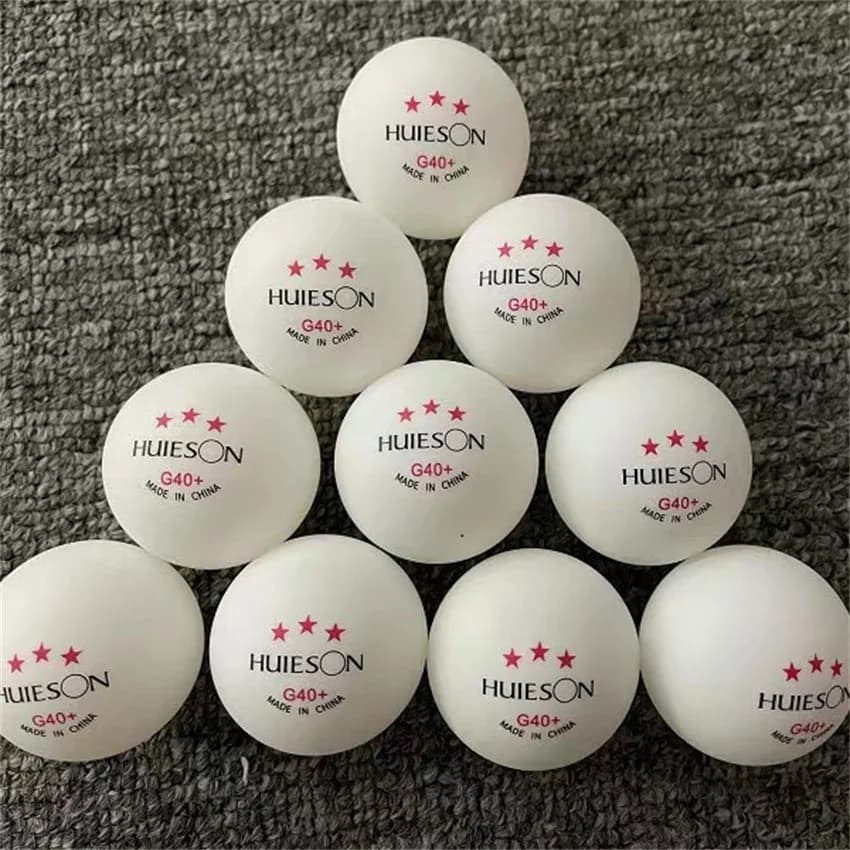 HUIESON Palline da ping pong a 3 stelle ABS Nuovo materiale 40+ Palline da ping pong Palline da competizione per allenamento professionale da ping pong 50 pezzi