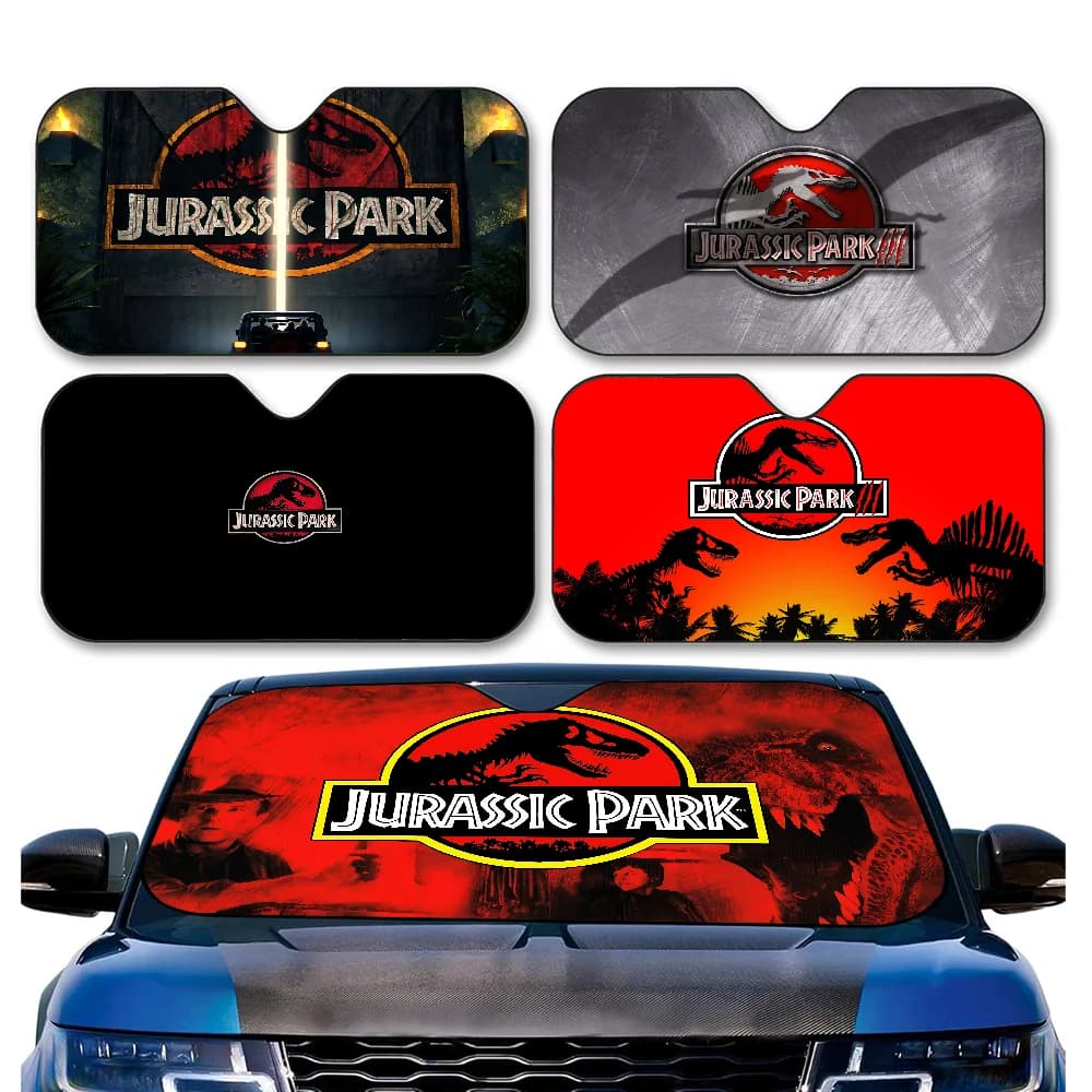 Jurassic Park Parabrezza Parasole Pieghevole Coperture anteriori per auto Parasole per auto per accessori per auto Blocchi Raggi UV