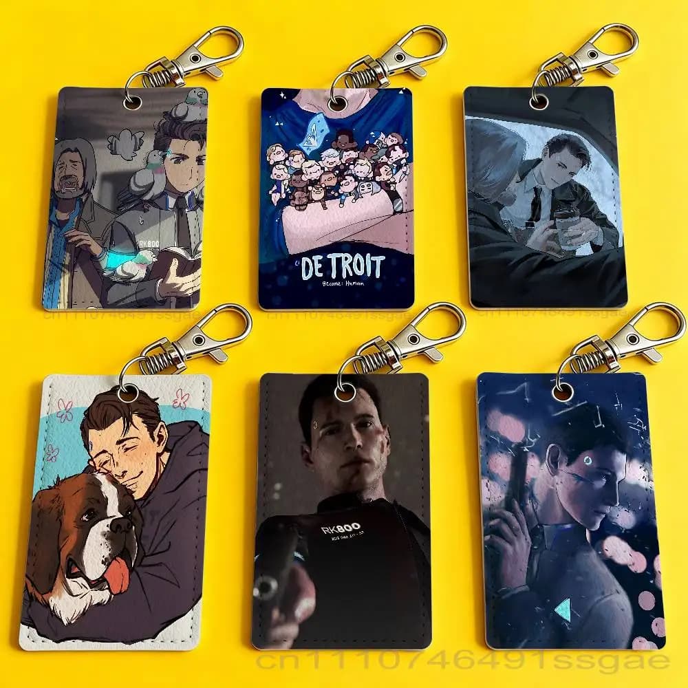 Keychain and Badge D-Detroit Become Human with Cordino and Lace for Keys and Accessories, Gift Idea