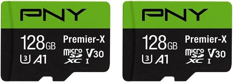 Scheda MicroSDXC da 128GB, Confezione da 2 - 100MB/s, Classe 10, U3, V30, A1 per Video 4K e Prestazioni App Veloci