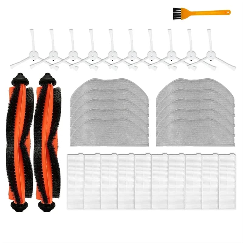 A005-For Dynaking R15 Dynaking R15 R-R-JS2 Robot Vacuum Kit Spare Parts Accessories Brush Mop Cloth Hepa Filter