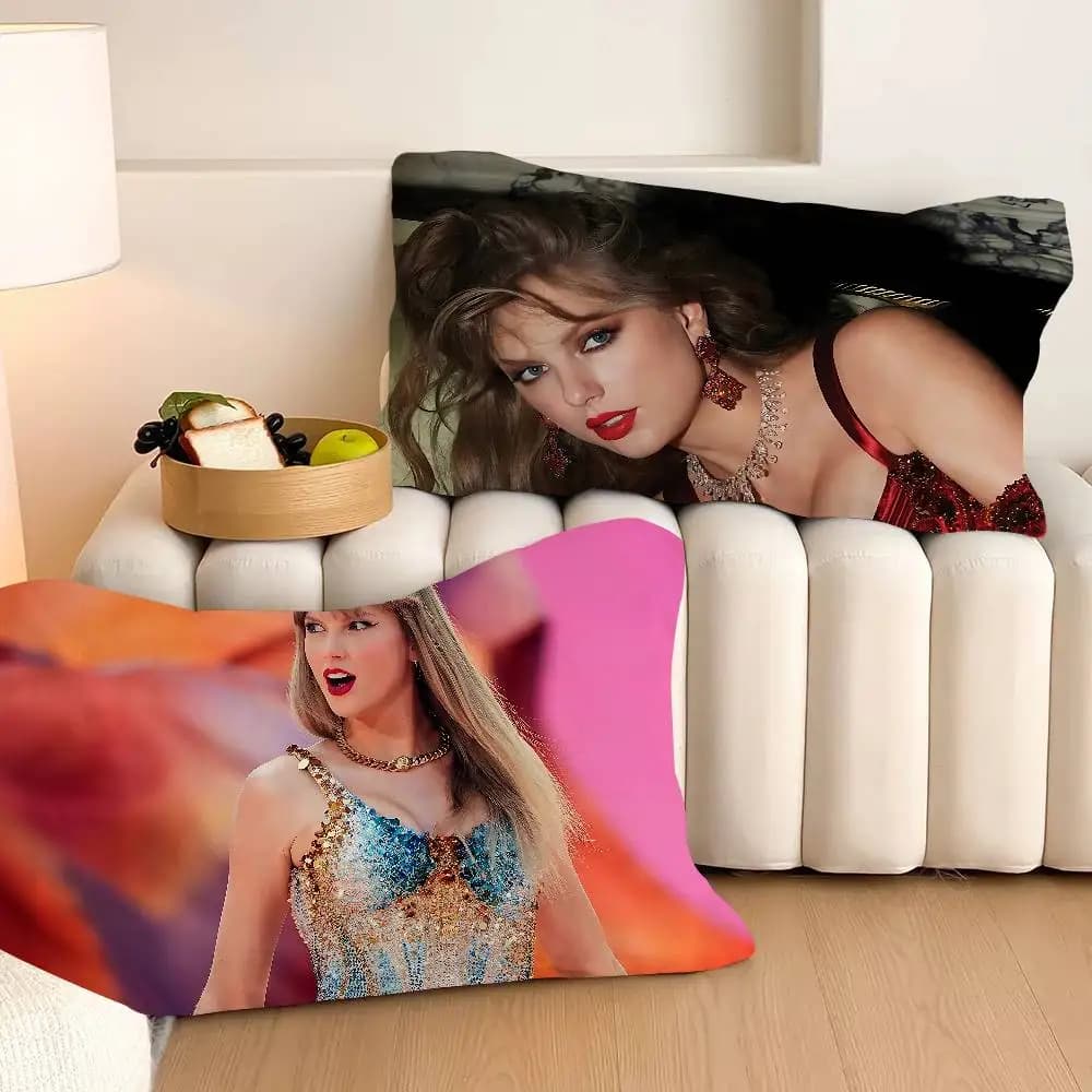 T-Taylor-SwiftS Singer Quick-Dry Polyester Pillow Towel Pillowcase Sweat-Absorbent & Breathable For Daily Use