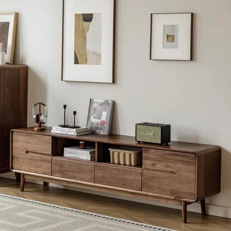 TV stand with luxury drawers Vetrina Large monitor Wooden console Corner design TV stand Modern furniture Para Hogar