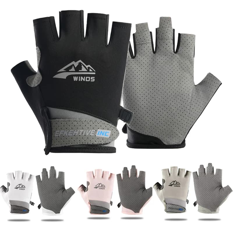 Men's and Women's Bicycle Gloves - Breathable Anti-slip Gloves with UV Protection for Bicycle, Training, Fishing, Guide